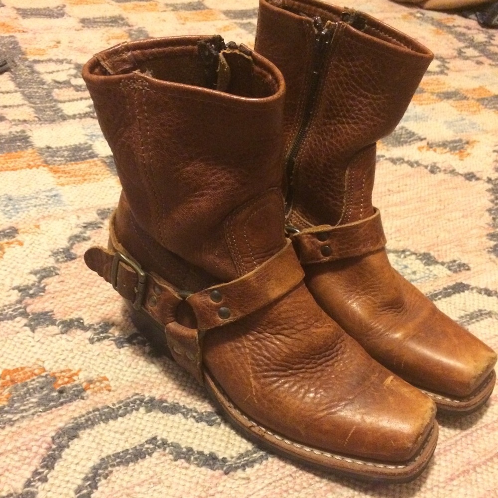Rare Vintage Frye Harness Ankle Boots